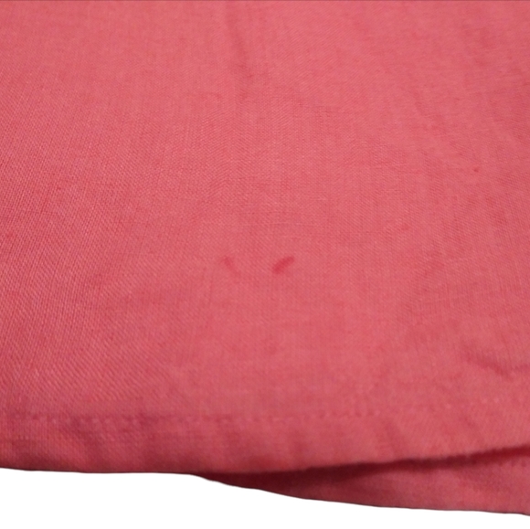 Eileen Fisher Womens Coral Pink 100% Irish Linen Sequin V-Neck Boho Tunic Top XS - Picture 13 of 16
